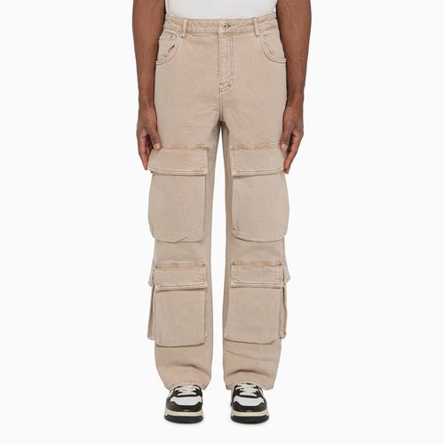 Pantalone cargo R3Ca beige in denim - Represent - Modalova