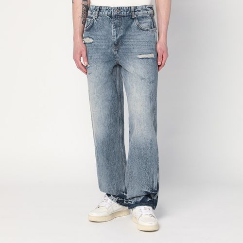 Washed blue jeans with rips - Represent - Modalova