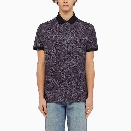 Short sleeved polo with Paisley print - ETRO - Modalova