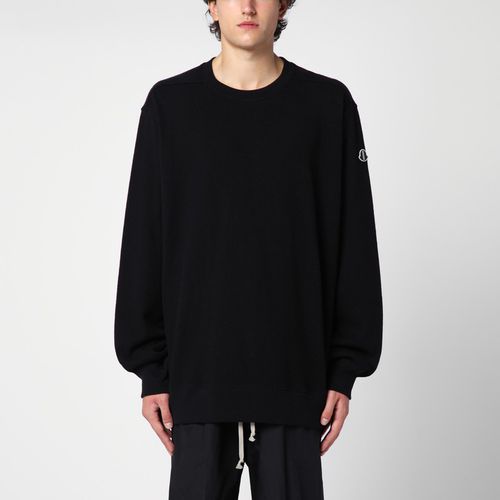 Black jersey crew-neck sweatshirt - Moncler + Rick Owens - Modalova