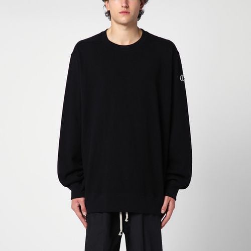 Black jersey crew-neck sweatshirt - Moncler + Rick Owens - Modalova