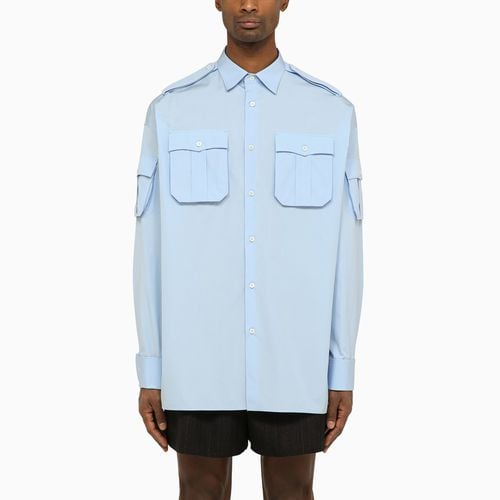 Poplin multi-pocket shirt - Prada - Modalova