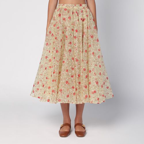 Midi skirt with print in nylonette - Prada - Modalova