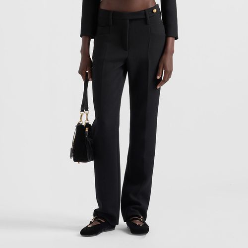 Regular black wool pants - Prada - Modalova