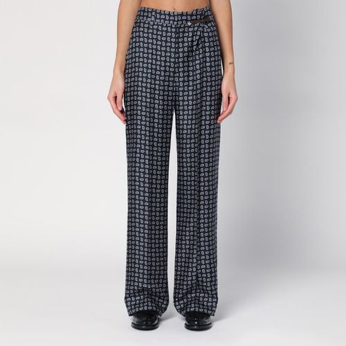 Silk trousers with Paisley print - Prada - Modalova