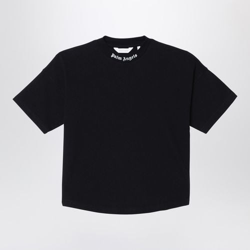 Black cotton T-shirt with logo - Palm Angels - Modalova