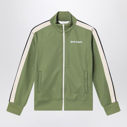 Track military green zip sweatshirt - Palm Angels - Modalova