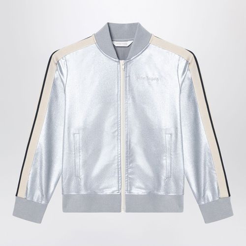 Track silver zip sweatshirt - Palm Angels - Modalova