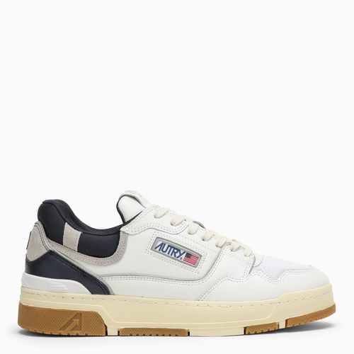 Sneaker CLC in pelle e suede bianca/blu - AUTRY - Modalova