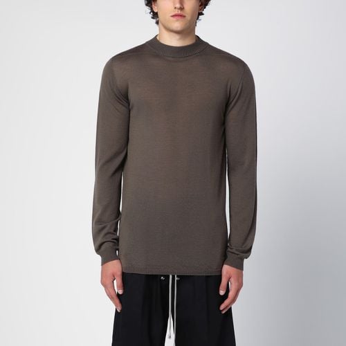 Staubgrauer Pullover mit Rundhalsausschnitt aus Baumwolle - Rick Owens - Modalova