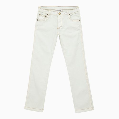 Jeans regolare bianco in denim - Bonpoint - Modalova