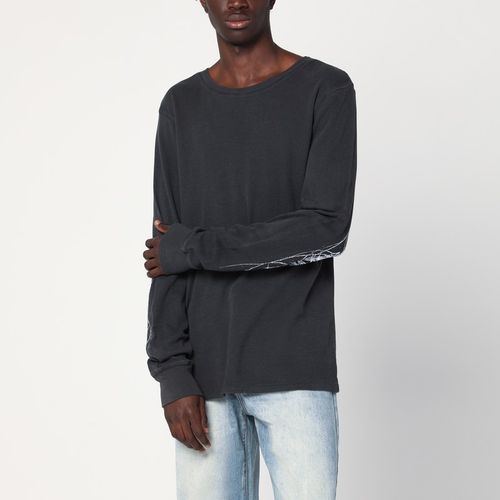 Vintage-Black-Baumwollpullover mit Rundhalsausschnitt - Basketcase Gallery - Modalova