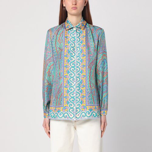 Camicia Paisley multicolore in seta - ETRO - Modalova