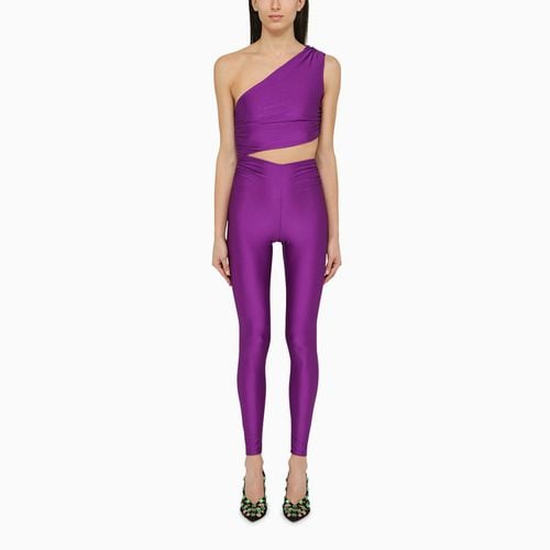 Asymmetrischer eng anliegender Jumpsuit lila - THE ANDAMANE - Modalova