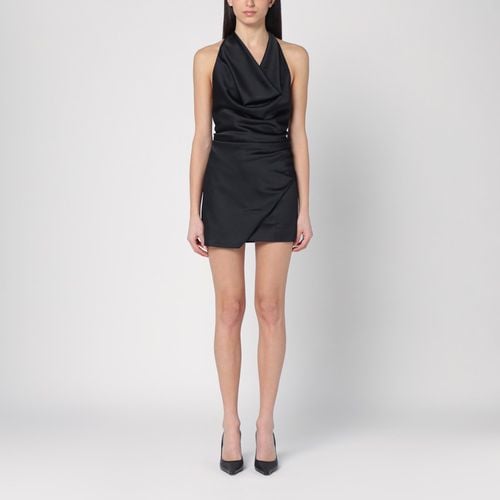 Mini dress with draped neckline - THE ANDAMANE - Modalova