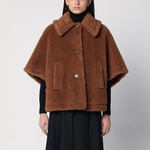 Camel-coloured cape in Teddy fabric - Max Mara - Modalova