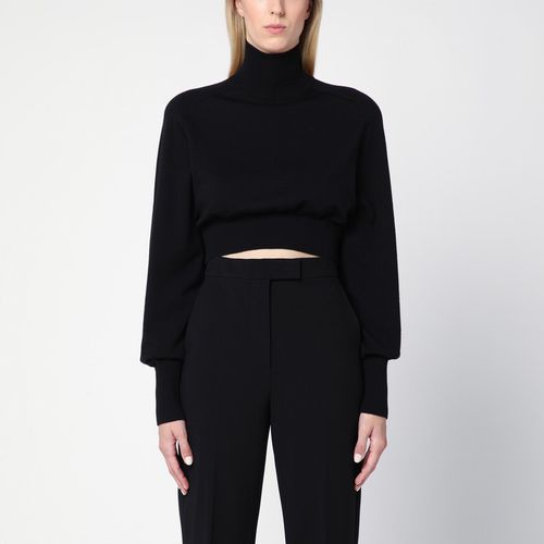 Black cropped turtleneck sweater - Sportmax - Modalova