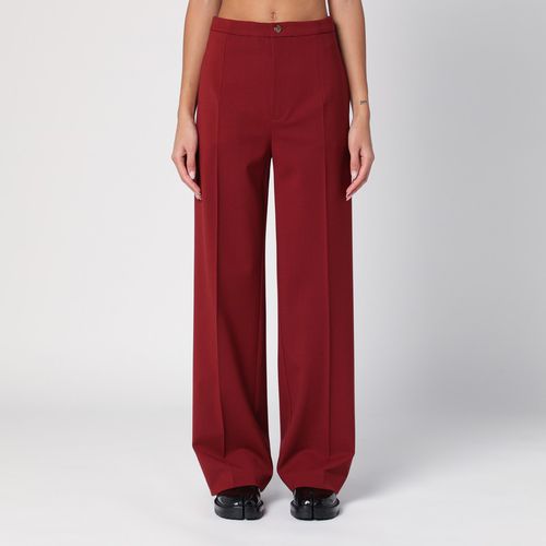 Burgundy wool palazzo trousers - Loulou Studio - Modalova