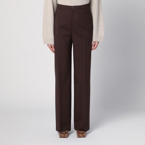 Brown wool palazzo pants - Loulou Studio - Modalova