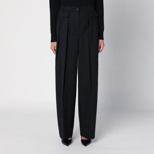 Black wool-blend Adesia trousers - Semicouture - Modalova