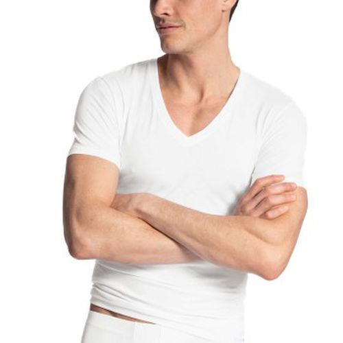 Evolution V-Shirt 14317 Weiß 001 Baumwolle Small Herren - Calida - Modalova