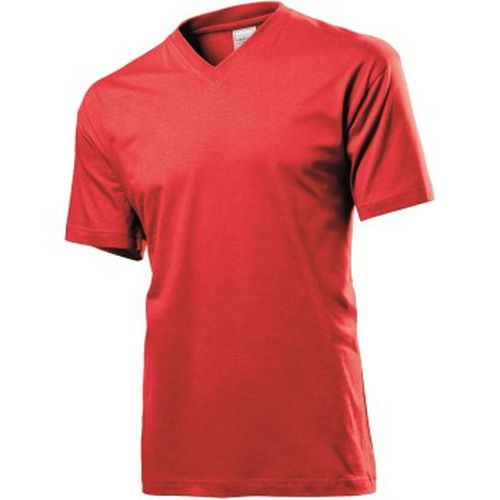 Classic V-Neck Men T-shirt Rot Baumwolle Small Herren - Stedman - Modalova