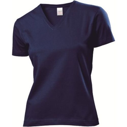 Classic V-Neck Women T-shirt Marine Baumwolle Small Damen - Stedman - Modalova