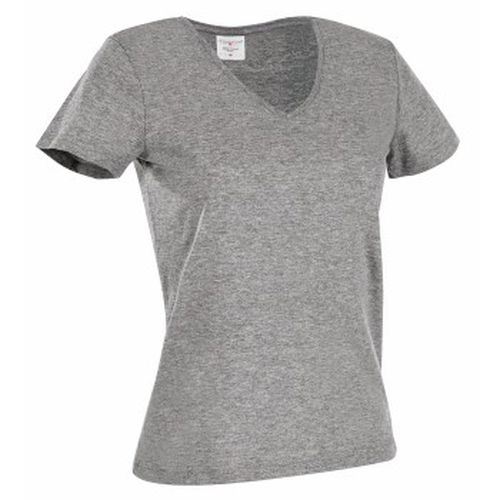 Classic V-Neck Women T-shirt Graumelliert Baumwolle Small Damen - Stedman - Modalova