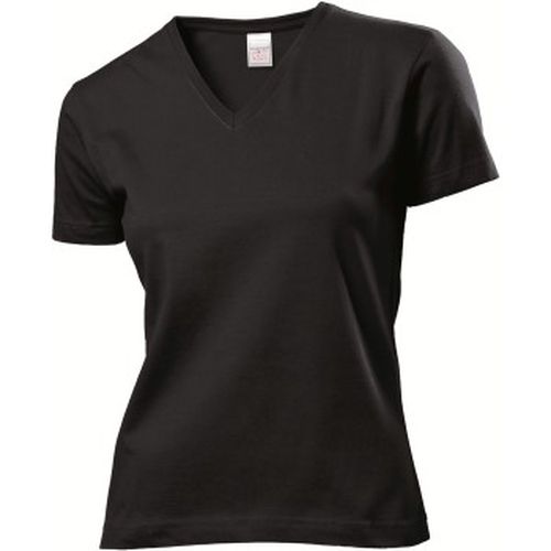 Classic V-Neck Women T-shirt Schwarz Baumwolle Small Damen - Stedman - Modalova