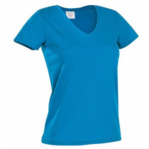 Classic V-Neck Women T-shirt Blau Baumwolle Small Damen - Stedman - Modalova