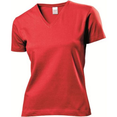 Classic V-Neck Women T-shirt Rot Baumwolle X-Large Damen - Stedman - Modalova