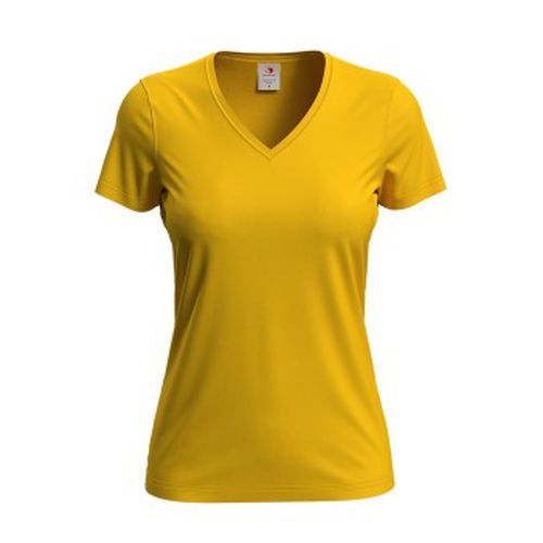 Classic V-Neck Women T-shirt Senfgelb Baumwolle Small Damen - Stedman - Modalova