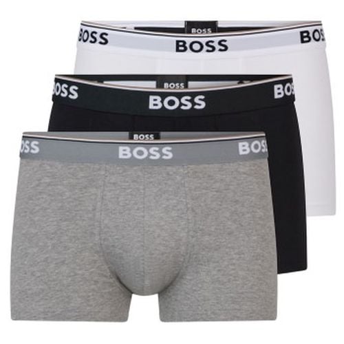 P Cotton Stretch Trunks Weiß/Schwarz Baumwolle Medium Herren - BOSS - Modalova