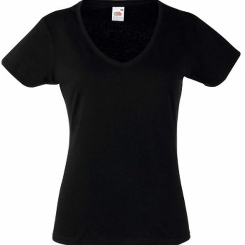 Lady Fit Valueweight V-neck T Schwarz Baumwolle XX-Large Damen - Fruit of the Loom - Modalova