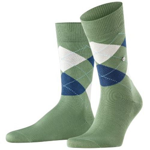 Manchester Mercerised Cotton Sock Grün gemustert Gr 40/46 Herren - Burlington - Modalova