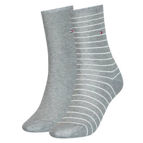 Tommy Hilfiger 2P Classic Small Stripe Socks Grau gestreift Gr 39/42 Damen - Tommy Hilfiger Legwear - Modalova