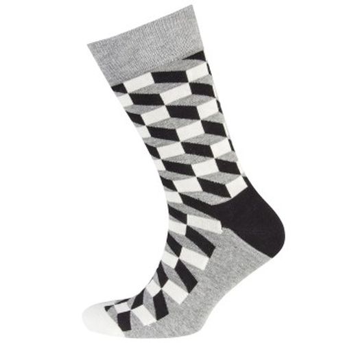 Filled Optic Sock Men Schwarz gemustert Baumwolle Gr 41/46 Herren - Happy socks - Modalova