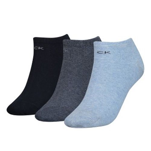 Calvin Klein 3P Chloe Cotton CK Logo Liner Socks Blau/Grau One Size Damen - Calvin Klein Legwear - Modalova