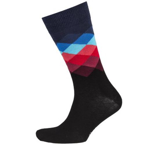 P Faded Diamond Sock Schwarz Muster Baumwolle Gr 41/46 Herren - Happy socks - Modalova