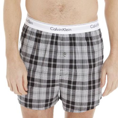 P Modern Cotton Woven Slim Fit Boxer Schwarz gemustert gewebte Baumwolle Small Herren - Calvin Klein - Modalova