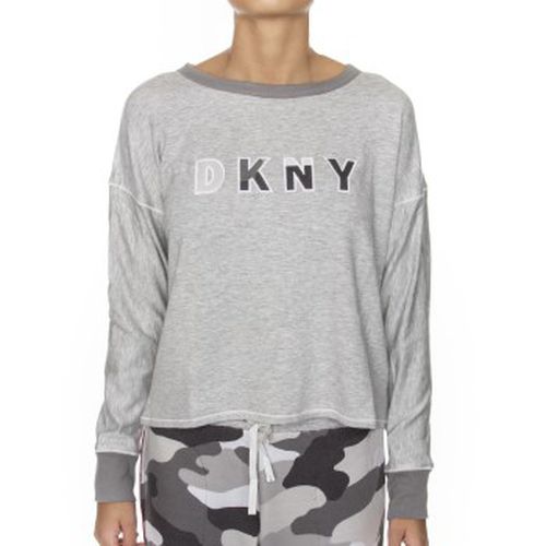 DKNY Urban Armor LS Top Grau Small Damen - DKNY Homewear - Modalova