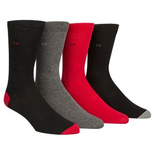 Calvin Klein 4P Freddie Bonus Heel Toe Sock Schwarz/Rot Gr 40/46 Herren - Calvin Klein Legwear - Modalova