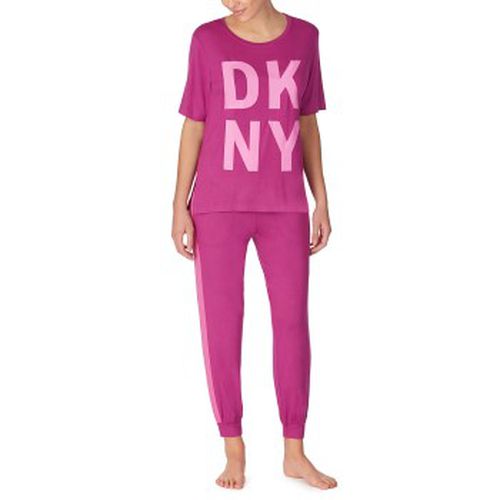 DKNY Only In DKNY T-shirt And Jogger Set Rosa Viskose Medium Damen - DKNY Homewear - Modalova