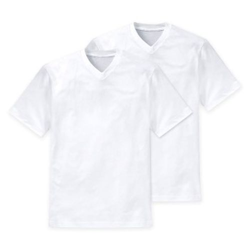 P Essentials American T-shirts V-neck Weiß Baumwolle Small Herren - Schiesser - Modalova