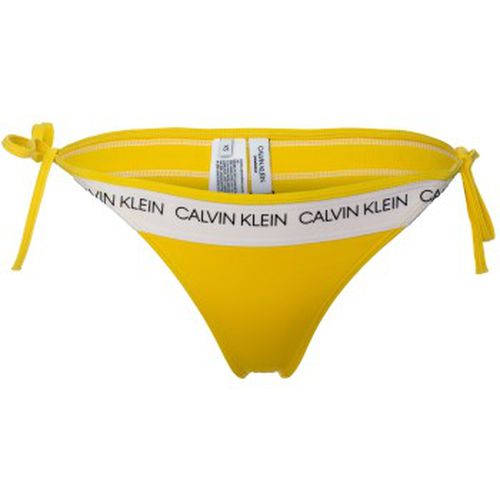 CK Logo String Side Tie Bikini Gelb Small Damen - Calvin Klein - Modalova