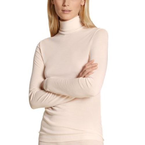 True Confidence Polo Shirt Long Sleeve Elfenbein Small Damen - Calida - Modalova