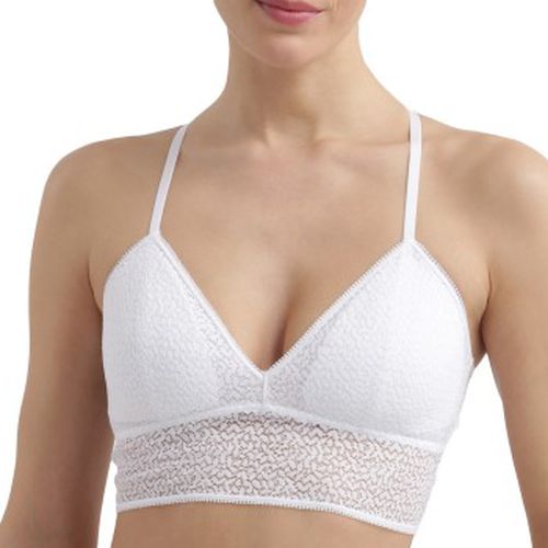 BH Modern Lace Racerback Longline Bralette Weiß Nylon Large Damen - DKNY - Modalova