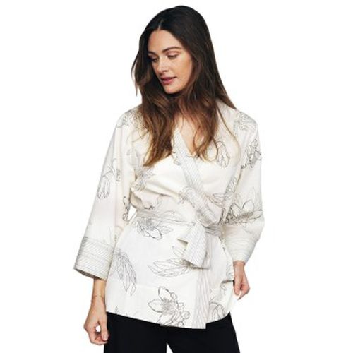 X Jenny Skavlan Cotton Lounge Kimono Weiß Muster L/XL Damen - Pierre Robert - Modalova