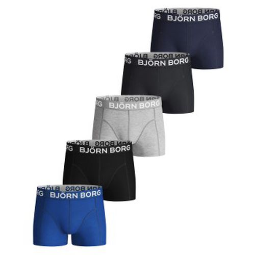 P Cotton Stretch Shorts For Boys Blau/Grau Baumwolle 110-116 - Björn Borg - Modalova