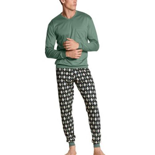 Relax Streamline Pyjama With Cuff Grün gemustert Baumwolle Large Herren - Calida - Modalova